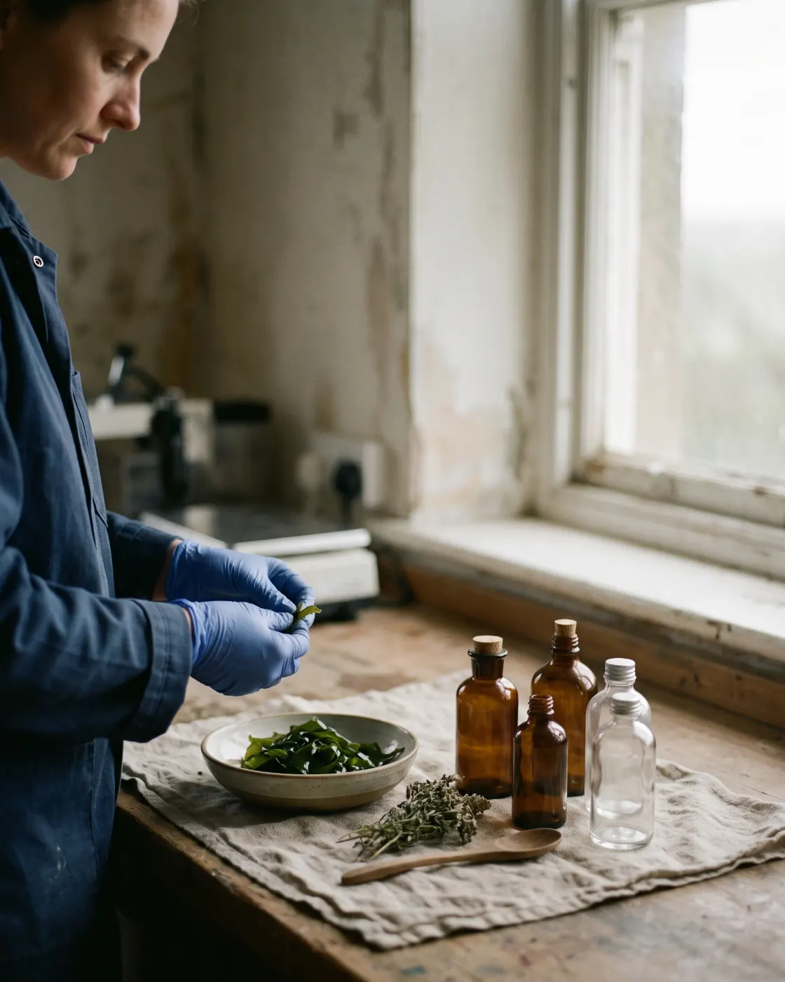 Botellas de sérum formulado con extracto de Ulva